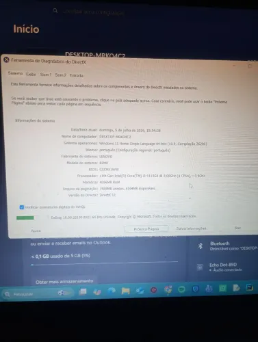 Notebook Lenovo/Touchpad com defeito