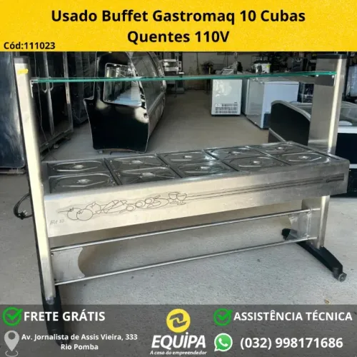 Buffet Gastromaq 10 Cubas Quentes 110V Usado
