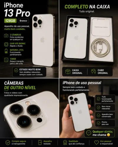 iPhone 13 PRO 128Gb Branco