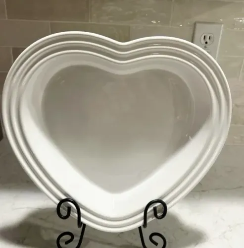 Travessa Tortas Coração Branco Algodão Le Creuset