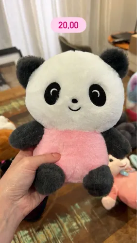 Pelúcia panda rosa