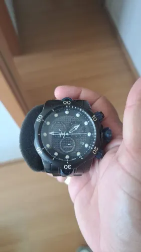 Relógio Invicta Reserve Masculino Preto Original - Cronógrafo com Pulseira de Aço