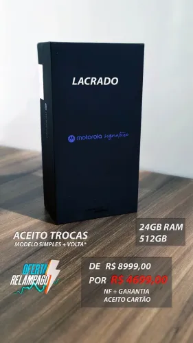 [LACRADO] Motorola Signature 24GB 512GB 6.8", câmera 8K (O TOP)