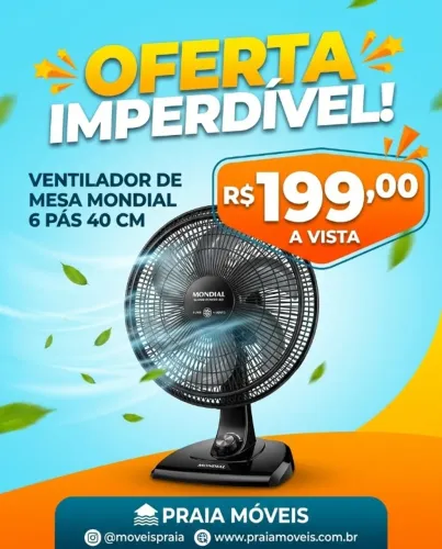 Ventilador de Mesa Mondial Super Power VSP-40