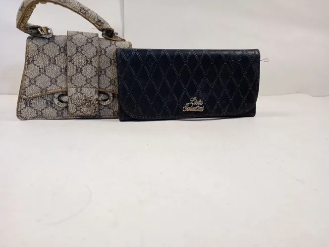 Lote Bolsa de Mão + Carteira Feminina - Bom Estado