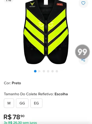 Colete refletivo vest safe novo