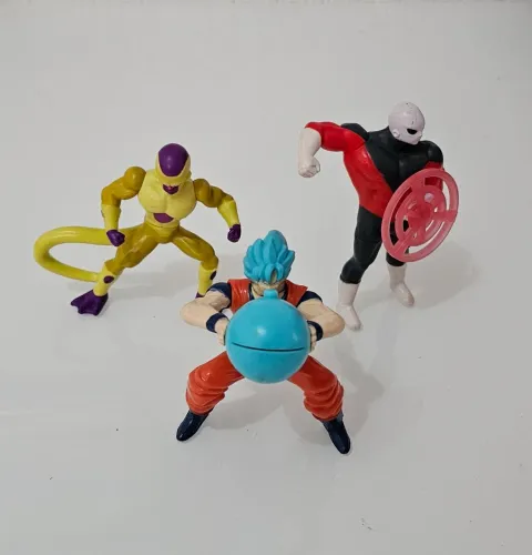 Miniaturas Dragon Ball Super Burger King - Lote com 3 Bonecos