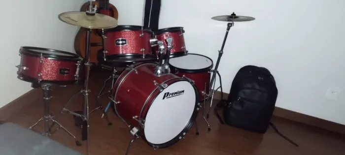 bateria infantil premium dx45j junior com banco