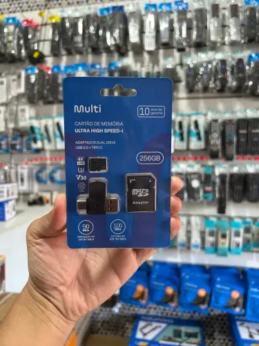 Cartão de Memória 256GB + Leitor Micro / DualDrive Tipo C