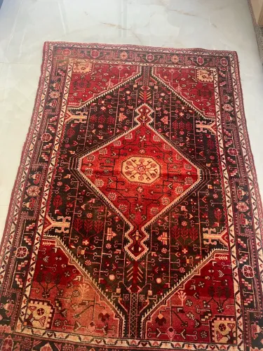 Tapete Persa Artesanal em Lã - Shiraz/Ghashghai - 2,45 x 1,65 m