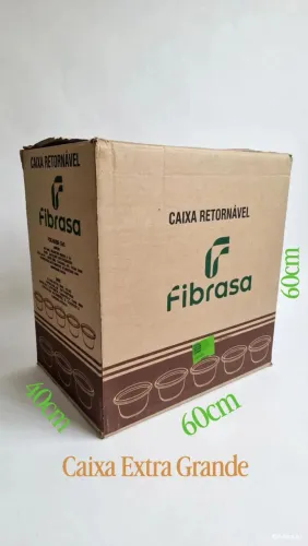 Caixas fibrasa Grande Recicladas 60x40x60cm