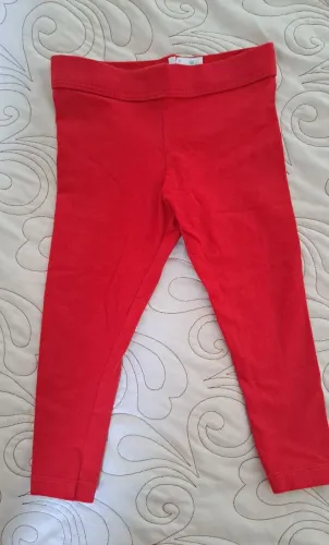 Calças infantis Malwee 1 ano rosa e vermelha 