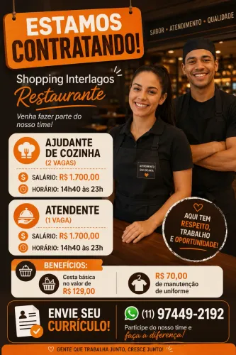 Vagas - Shopping Interlagos 