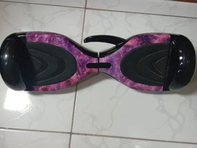 Hoverboard Skate Elétrico 6.5 Led Bluetooth Roxo Galaxia