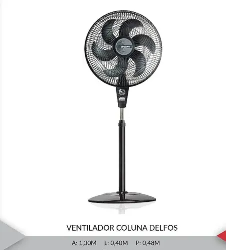 Ventilador de coluna de 40cm. Mollory 