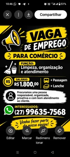 Vaga de emprego 