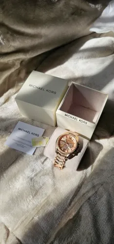 Seminovo IMPECÁVEL Relógio Feminino Michael Kors 43mm<br>MK6730 Cronógrafo de Quartzo Ouro Ro