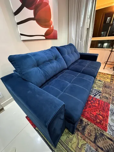 Sofá cama aveludado