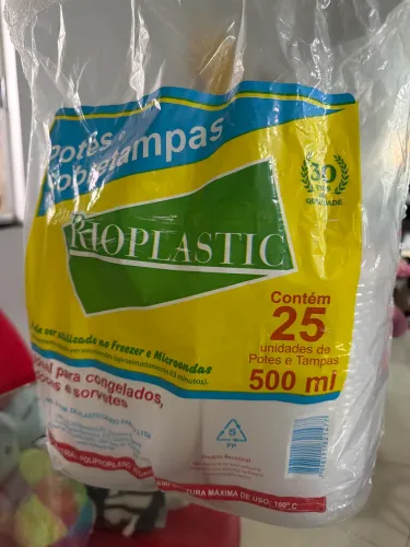 Tampas de plástico para potes de 500 ML
