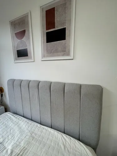 Cabeceira Cama Casal Cinza