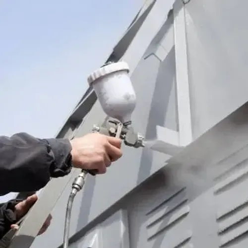 Pintura portão janelas estruturas metálicas.