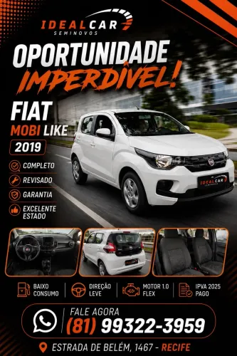Fiat Mobi Like 1.0 Fire Flex 5P. 2019