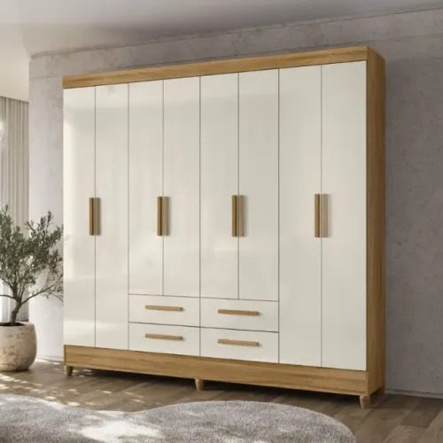 Guarda Roupa Casal 8 Portas Moval Flórida