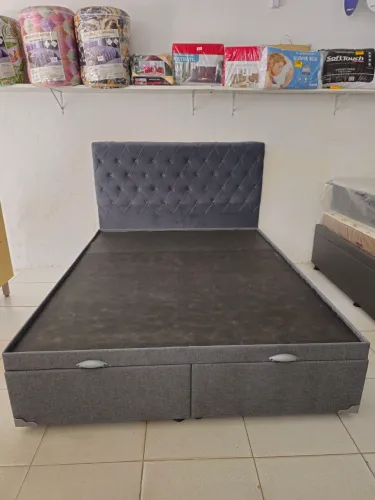 Base Box Baú Queen 158x198  Modelo em LINHO Blindado 