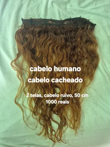 Cabelo humano para aplique 70cm cacheado