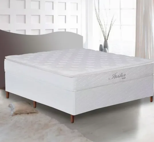 Cama Box Casal, 69x138x188, Branco