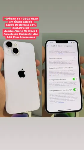 iPhone 14 128GB Roxo ( Em Ótimo Estado ) Usado