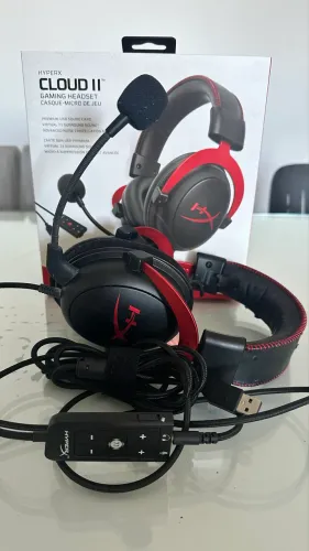 Headset Gamer HyperX Cloud II 7.1 Virtual Surround - Bom Estado