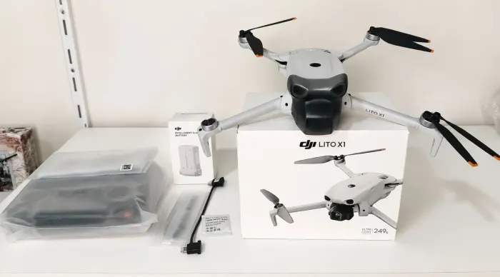 Drone DJI Lito X1 (controle com tela RC2 + Bateria plus)
