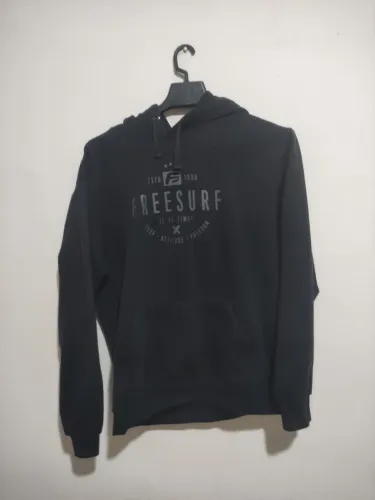 Moletom FreeSurf Preto com Capuz - Tam. G