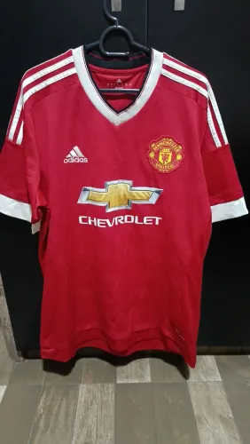 Camisa Manchester United Titular 2015/2016 Adidas Chevrolet - Tamanho G / L