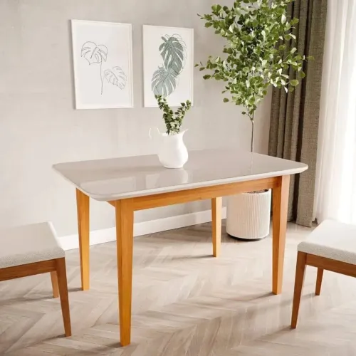 Tampo de mesa com vidro