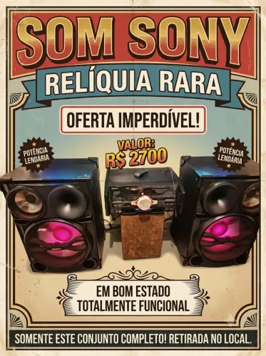Som sony duas caixas (tooop) 