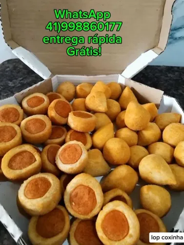 Combo misto 100 mini coxinha frito na hora.