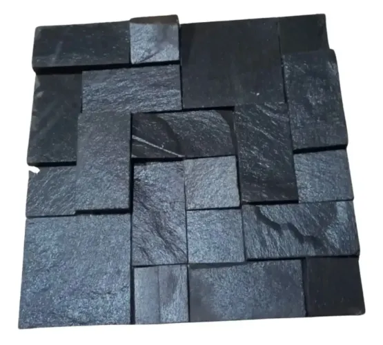 Mosaico Pedra Ferro basalto 3D 30x30cm