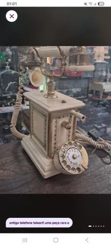 antigo telefone teleart! uma peça rara e charmosa, perfeita para adicionar um toque de