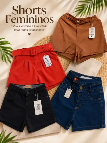 Shorts social R$ 80,00 e Bermuda jeans R$ 140,00