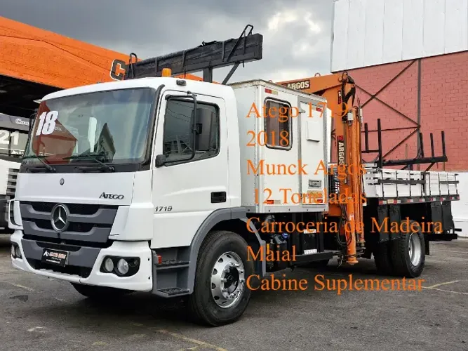 Mercedes Atego 1719 Carroceria Cabine Suplementar Munck Argos