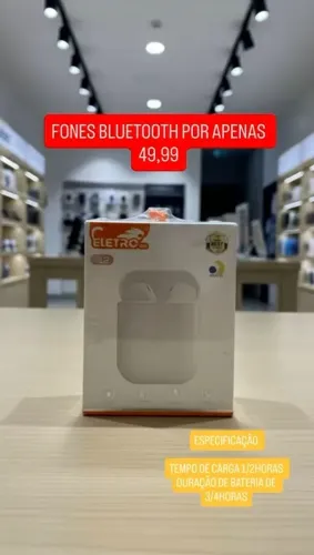 Temos fone bluetooth de alta qualidade, pelo melhor preço, com entradas para iPhone 