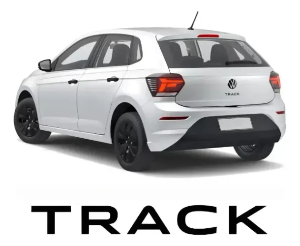 Adesivo Emblema Tampa Traseira Mala Polo Track 23 A 26 Preto