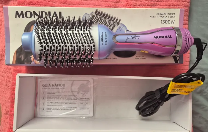 Escova Secadora Mondial By Juliette 3 Em 1 1300w Es-ju-03 Azul/rosa Bivolt