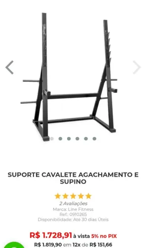 Suporte para agachamento e supino 