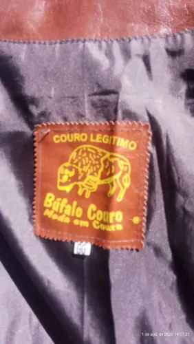 Casaco couro legítimo