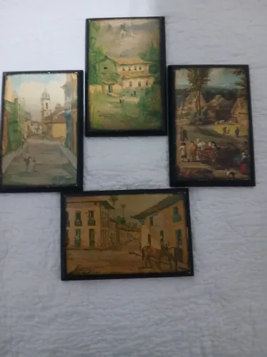 Quatro quadros decorativos