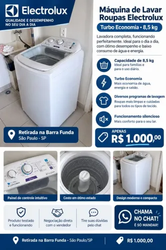 Maquina de Lavar Electrolux ( Apenas 6 Meses de Uso)