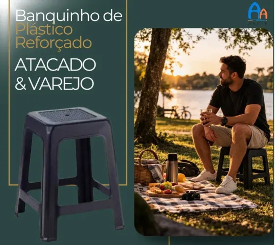 Banquinho de plástico reforçado 